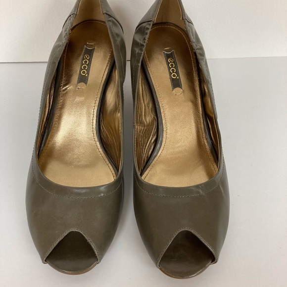 New Ecco ladies open toe pumps 40 (9) NWOT - Picture 2 of 5